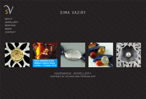 Sima Vaziry Jewellery website